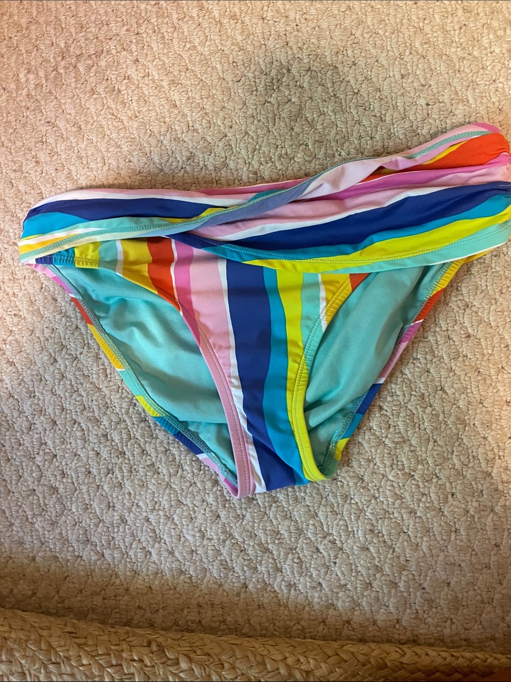 Bleu Rod Beattie Multicolor Striped Bikini Bottoms